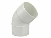 Coude de gouttire 1/2 ronde 25mm PVC MF 45 - D80 blanc - Accessoires de fixation - Couverture & Bardage - GEDIMAT