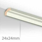 Baguette angle intrieur MDF blanc structur assortie au lambris SWINGLINE -2600x24x24mm - Revtements dcoratifs, lambris - Revtement Sols & Murs - GEDIMAT