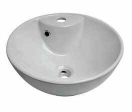 Vasque  poser ronde FIDJI blanc - D.40,5cm Haut.18cm - Vasques - Plans vasques - Salle de Bains & Sanitaire - GEDIMAT