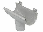 Naissance centrale  dilatation pour gouttire 1/2 ronde 25mm - gris clair - Accessoires de fixation - Couverture & Bardage - GEDIMAT