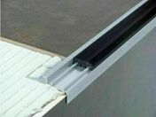 Nez de marche socle CA aluminium brut + insert pvc noir p.12mm - 2,5m - Accessoires pose de carrelages - Revtement Sols & Murs - GEDIMAT