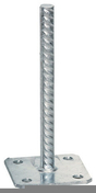 Pied de poteau simple platine long.100mm larg.100mm  sceller haut.200mm - Ecrans - Cltures - Menuiserie & Amnagement - GEDIMAT