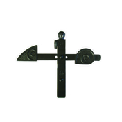 Arrêt de portail à bascule à sceller noir réglable - 310mm - Quincaillerie de portail et garage - Quincaillerie - GEDIMAT