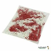 Chaine plastique rouge et blanche D8 - sachet de 25m - Chaines - Cordes - Arrimages - Quincaillerie - GEDIMAT