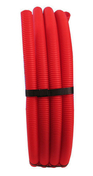 Tuyau PER polyéthylène réticulé prégainé coloris rouge diam.16mm en couronne de 15m - Flexibles d'alimentation - Plomberie - GEDIMAT