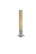 Ancre sur platine pour poteaux en bois ronds - D8/15cm - Ecrans - Cltures - Menuiserie & Amnagement - GEDIMAT