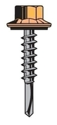 Blister de couturage de bacs acier, Vis P1 diam.4,8mm long.20mm + Rondelle, 25 pices, RAL 7022 - Quincaillerie de couverture et charpente - Quincaillerie - GEDIMAT