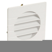 Grille d'aération blanche spéciale façade pour tube PVC D100 avec moustiquaire - 149x149x38mm - Grilles de ventilation - Chauffage & Traitement de l'air - GEDIMAT
