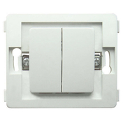 Interrupteur va et vient double srie VENUS non mont 10A coloris blanc - Interrupteurs - Prises - Electricit & Eclairage - GEDIMAT