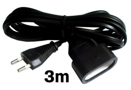 Cble lectrique mplat H03VHH2F diam.2x0,75mm coloris noir long.3m - Gaines - Tubes - Moulures - Electricit & Eclairage - GEDIMAT