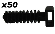 Embase à cheville pour collier de câblage coloris noir en sachet de 50 pièces - Attaches - Raccordements - Accessoires - Electricité & Eclairage - GEDIMAT