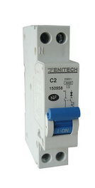 Disjoncteur lectrique modulaire ZENITECH unipolaire + neutre 220V intensit 2A - Modulaires - Botes - Electricit & Eclairage - GEDIMAT