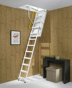 Escalier escamotable ECOSTEEL ISO avec bloc trappe - trémie 120x70cm - Escaliers - Menuiserie & Aménagement - GEDIMAT