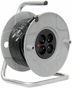Enrouleur bricolage avec câble 30m HO5 VV-F3G1,5 et disjoncteur thermique - Rallonges - Enrouleurs - Electricité & Eclairage - GEDIMAT