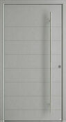 Porte d'entrée aluminium PHOSPHORE laquée blanc droite poussant - 215x90cm - Portes d'entrée - Menuiserie & Aménagement - GEDIMAT