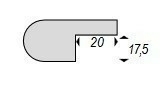 Nez de marche en chne section 27x57mm long.2,40m - Quincaillerie de portes - Quincaillerie - GEDIMAT