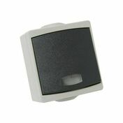 Bouton poussoir avec voyant lumineux IP65 gris PERLE - Interrupteurs - Prises - Electricité & Eclairage - GEDIMAT