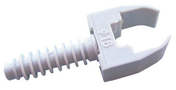 Clip pour tube+chevilles D20mm gris - sachet de 10 pices - Gaines - Tubes - Moulures - Electricit & Eclairage - GEDIMAT