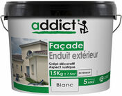 Crépi façade ADDICT blanc - pot de 15KG - Crépis extérieurs - Peinture & Droguerie - GEDIMAT
