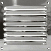 Grille de ventillation  persienne en inox dim.15x15cm - Grilles de ventilation - Chauffage & Traitement de l'air - GEDIMAT