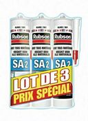 Mastic SA2 sanitaire blanc tous supports - lot de 3 cartouche de 280ml - Mastics - Peinture & Droguerie - GEDIMAT