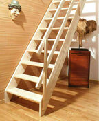 Echelle de meunier sapin kit COTTAGE medium - 3.00m maxi - sans rampe - Escaliers - Menuiserie & Aménagement - GEDIMAT