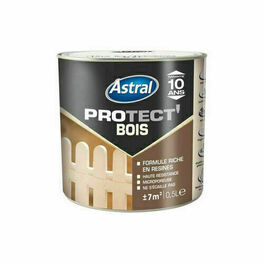 Peinture bois glycro satine ASTRAL PROTECT'BOIS coloris blanc base white 0,5L - Peintures bois microporeuse - Amnagements extrieurs - GEDIMAT