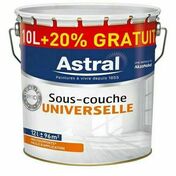 Sous-couche universelle glycéro qualité professionnelle intérieur/extérieur ASTRAL blanc 10L + 20% - Peintures sous-couches - Peinture & Droguerie - GEDIMAT