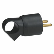 Fiche mle 2P+T avec anneau noir 16A - Fiches - Douilles - Adaptateurs - Electricit & Eclairage - GEDIMAT