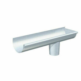 Embout lyonnais droit  talon et naissance sans pince - CLASSIC naturel - Boudin 18 - D100mm - Gouttires - Descentes - Couverture & Bardage - GEDIMAT