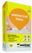 Mortier de montage pour bton cellulaire WEBERCEL BLOC - sac de 25kg - Gedimat.fr