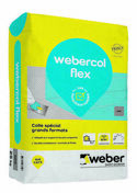 Mortier-colle pour carrelage grands formats WEBERCOL FLEX gris - sac de 25kg - Gedimat.fr