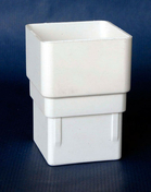 Manchon de descente carré pour gouttière PVC CLASSIC coloris blanc - Accessoires de fixation - Couverture & Bardage - GEDIMAT