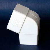 Coude mâle-femelle 67° de descente carré pour gouttière PVC CLASSIC coloris blanc - Gouttières - Descentes - Couverture & Bardage - GEDIMAT