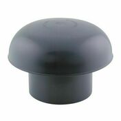 Chapeau de ventilation PVC avec moustiquaire ardoise - D80 - Conduits de cheminée - Boisseaux - Matériaux & Construction - GEDIMAT