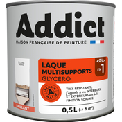 Laque brillante glycro intrieur-extrieur 0,5L blanc - Laques - Peinture & Droguerie - GEDIMAT