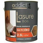 Lasure bois glycro ADDICT chne clair - pot de 2,5l - Traitements curatifs et prventifs bois - Peinture & Droguerie - GEDIMAT
