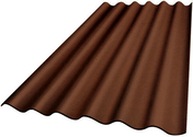 Plaque ondulée 6 ondes en fibres-ciment PLAKFORT 6 COLORPLUS long.1,75m larg.1,095m coloris brun - Plaques de couverture - Couverture & Bardage - GEDIMAT