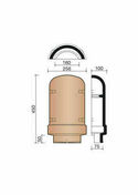 About d'artier 1/2 rond Seltz brun fonc - B000 1060 - Tuiles et Accessoires - Couverture & Bardage - GEDIMAT