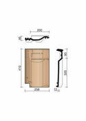 Tuile de sous-fatage de ventilation PANNE brun fonc - BPAN 8100 - Tuiles et Accessoires - Couverture & Bardage - GEDIMAT