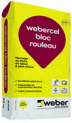 Mortier de montage de maonnerie WEBERCEL BLOC ROULEAU - sac de 25kg - Gedimat.fr