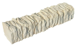Bordure pierre reconstitue FLORAC droite p.10cm haut.9cm long.50cm coloris champagne - Bordures de jardin - Amnagements extrieurs - GEDIMAT