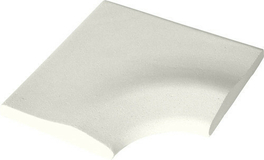 Margelle piscine d'angle intrieur DECO 50x50x33cm rayon.15cm coloris blanc cass - Margelles - Revtement Sols & Murs - GEDIMAT