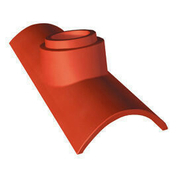 Tuile  douille CANAL MIDI diam.100mm coloris rouge - Tuiles et Accessoires - Couverture & Bardage - GEDIMAT