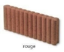 Bordure palissade Mambo ronde p.6cm dim.50x20cm coloris rouge - Bordures de jardin - Amnagements extrieurs - GEDIMAT