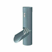 Récupérateur d'eau cylindrique à clapet avec grille - prePATINA clair - D100mm - Récupération d'eau de pluie - Aménagements extérieurs - GEDIMAT