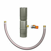 Récupérateur d'eau cylindrique avec raccord Gardena - préPATINA ardoise - D80mm - Récupération d'eau de pluie - Couverture & Bardage - GEDIMAT