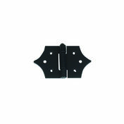 Charnière décorative noir - 126x74mm - Quincaillerie d'ameublement - Menuiserie & Aménagement - GEDIMAT
