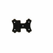 Charnière intermédiaire en acier bout feston noir H95mm - Quincaillerie d'ameublement - Menuiserie & Aménagement - GEDIMAT