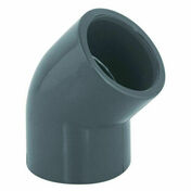 Coude PVC pression 45 femelle - D50 - Tubes et Raccords d'alimentation eau - Plomberie - GEDIMAT